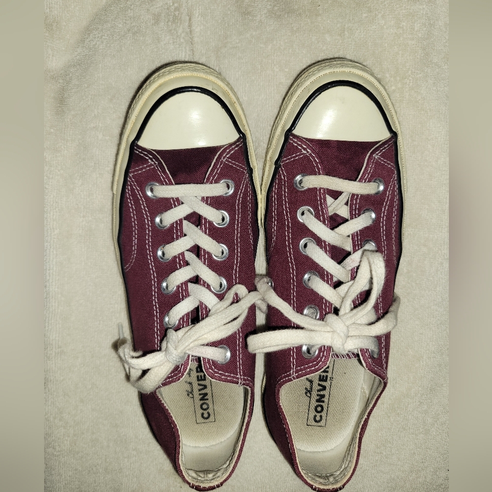 Converse Burgundy Canvas Sneakers